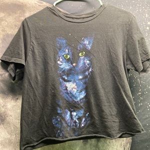 Galaxy Cat Crop Top